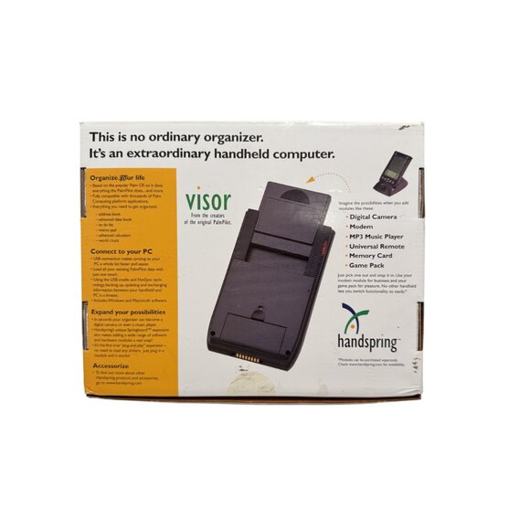 Handspring Visor Deluxe Translucent Blue Portable PDA Organizer Palm Pilot Box - Picture 7 of 9